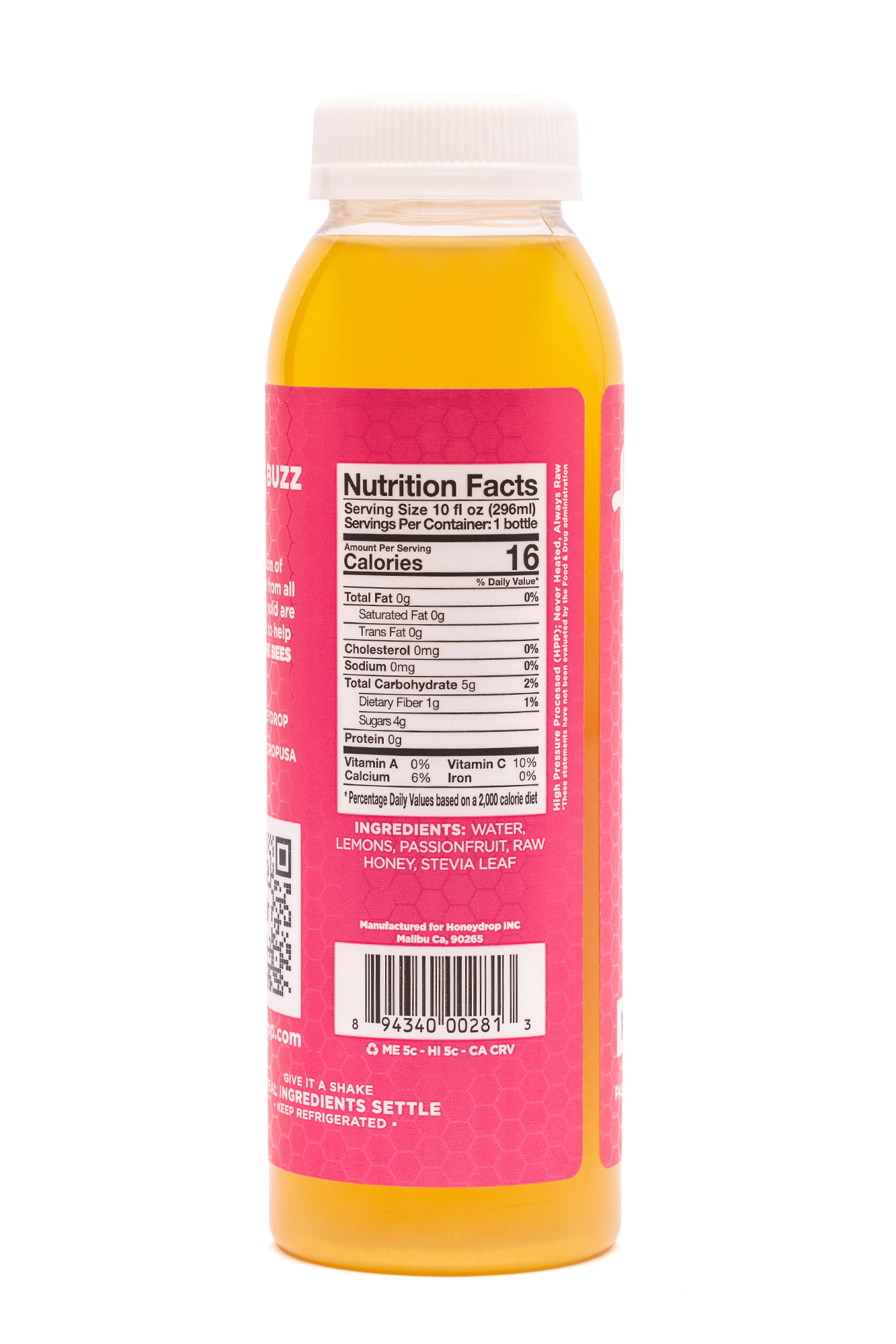 Passion Fruit Lemonade - 12 bottles